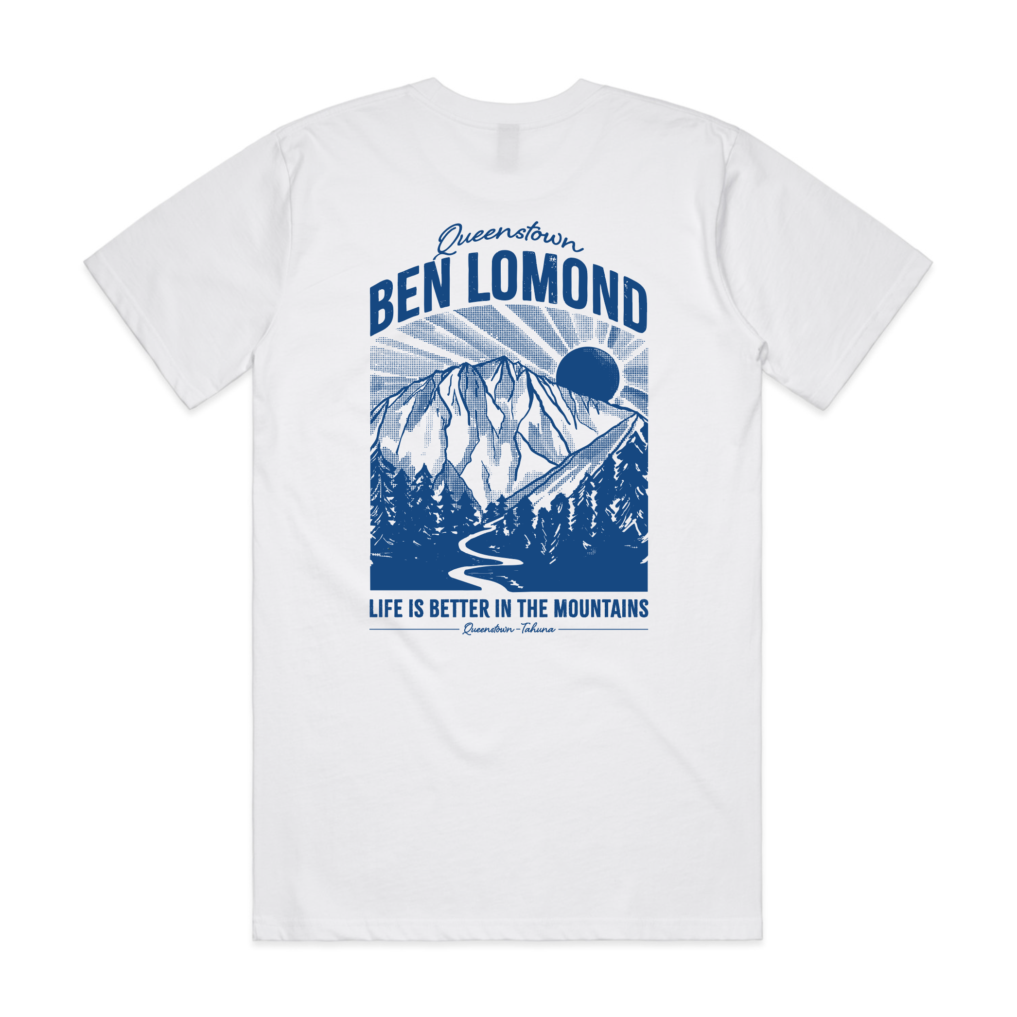 Ben Lomond White Tshirt Design back graphic