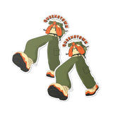 Hiker Dude Die Cut Sticker