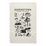 Queenstown Tea Towel - Black