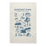 Queenstown Tea Towel - Blue