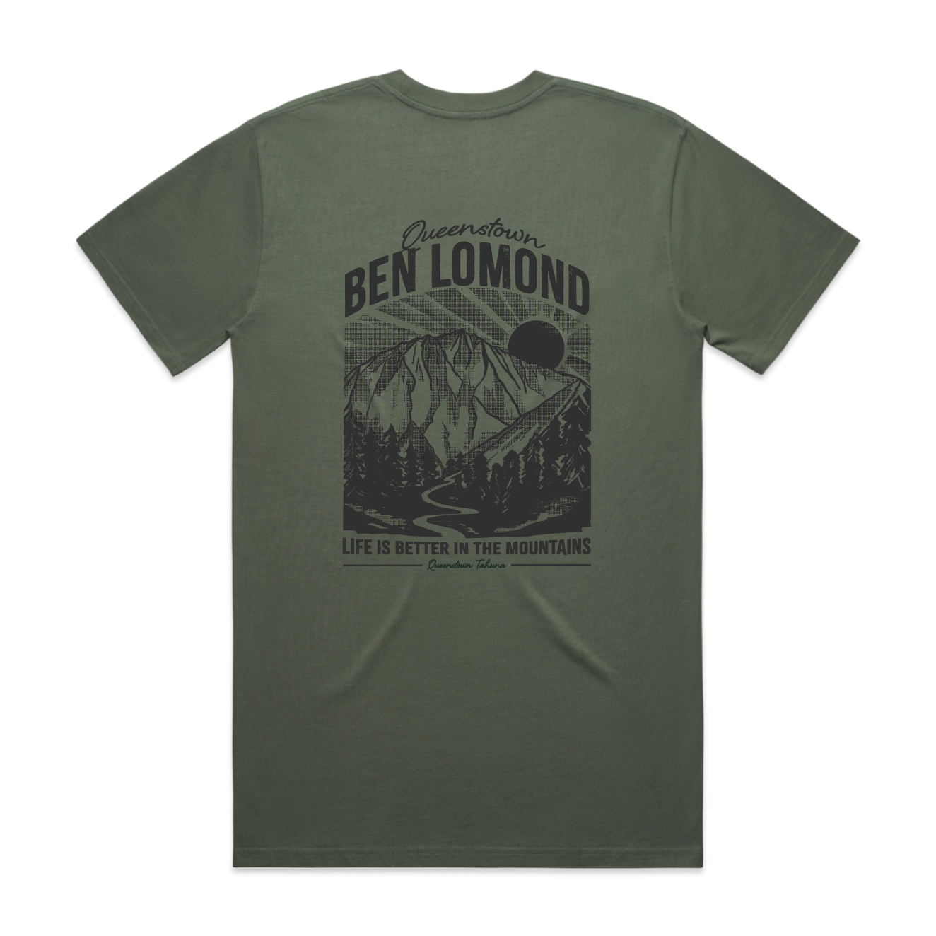 Ben Lomond Green Tshirt Design back